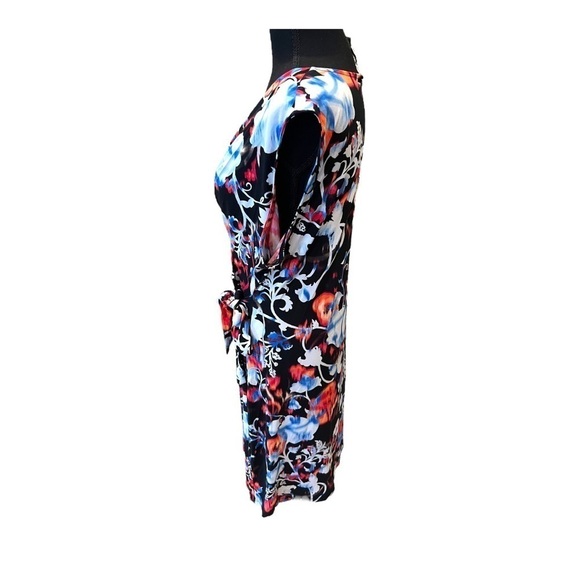 Dana Buchman Floral Dress Sleeveless Wrap XL - Picture 3 of 9
